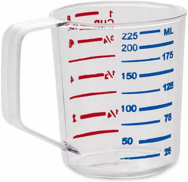 Alt view image 4 of 4 - RUBBERMAID FG321000CLR Polycarbonate Measuring Cup,1 Cup,Clear