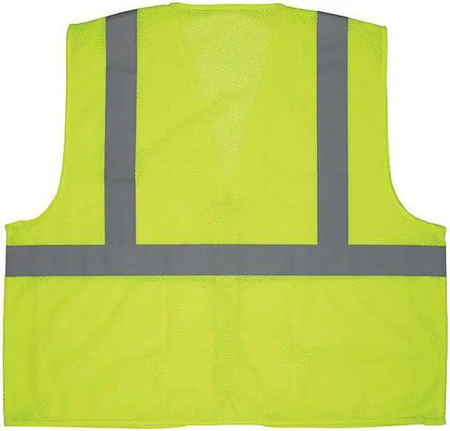 Alt view image 2 of 2 - MCR SAFETY V2CL2MLZL High Visibility Vest, Polyester, Zipper Closure, ANSI