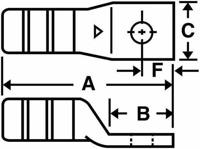 Alt view image 3 of 3 - ABB 60130 One Hole Lug Compress Connector,1/0 AWG
