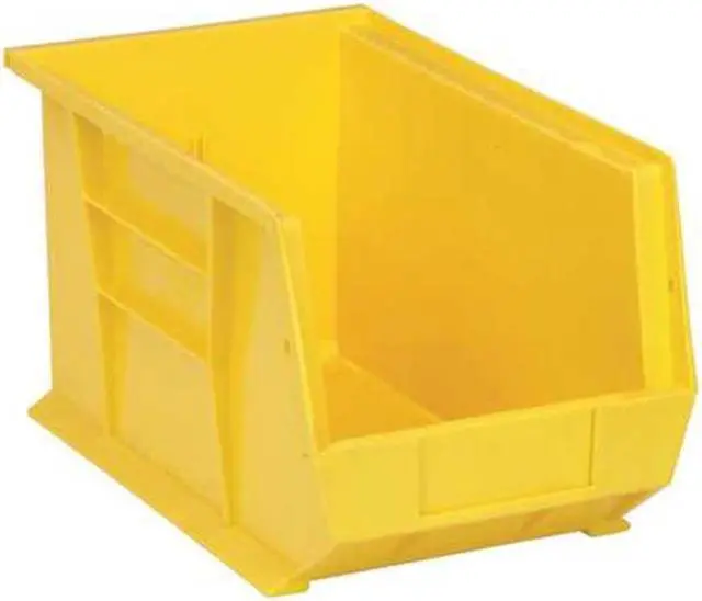 Alt view image 3 of 3 - QUANTUM STORAGE SYSTEMS QUS242YL Yellow Hang and Stack Bin, 13-5/8"L x 8-1/4"W