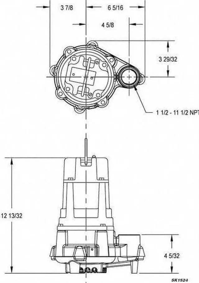 Alt view image 3 of 3 - ZOELLER 140-0002 1 HP 1-1/2" F Submersible Sump Pump 115V None