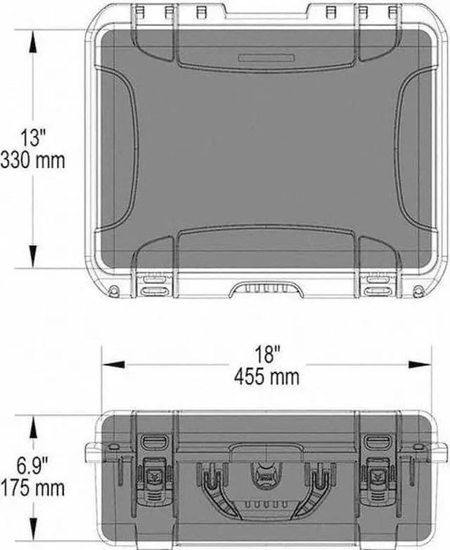 Alt view image 20 of 20 - NANUK CASES 930-1001 Black Protective Case, 19.8"L x 16"W x 7.6"D