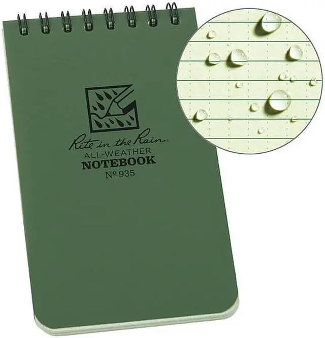 Alt view image 4 of 7 - RITE IN THE RAIN 935 All Weather Memo Book,Universal,3 x 5 In
