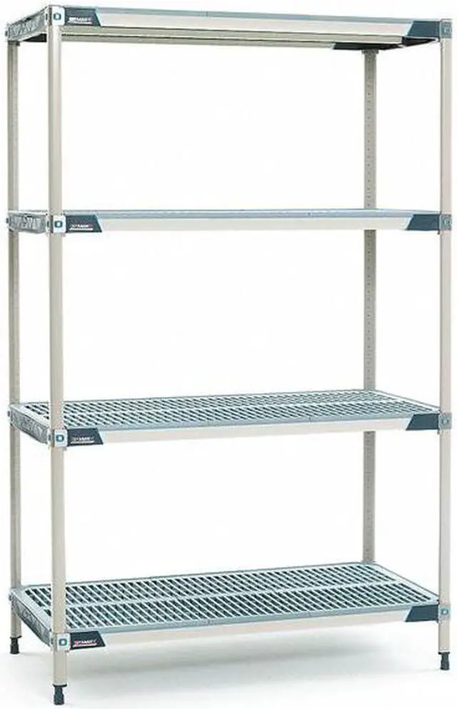 Alt view image 4 of 4 - METRO MQ2448G Plastic Shelf, Ventilated Style, 24 in D, 48 in W, 1 13/16 in H,