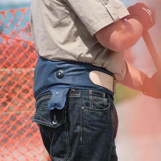 Alt view image 4 of 4 - IMPACTO DUALM Back Support, Blue, M