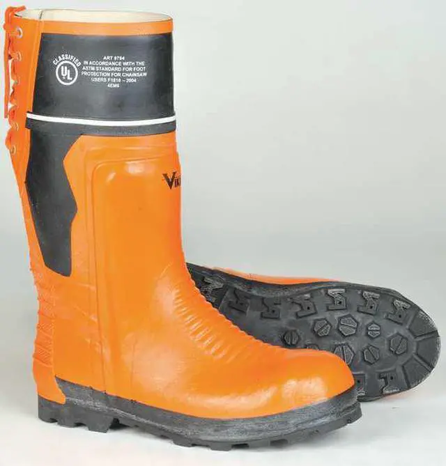 Alt view image 2 of 2 - VIKING VW64-1-10 Size 10 Unisex Steel Rubber Boot, Orange/Black