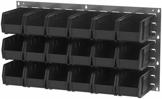 Alt view image 2 of 2 - AKRO-MILS 30230BLACK Hang & Stack Storage Bin, Plastic, Black, 5 in H, 5 1/2 in