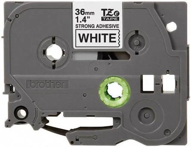 Alt view image 5 of 7 - Brother TZES261 36 mm (1.40") Black on White Tape with Extra Strength Adhesive, 8 m (26.20 ft.)
