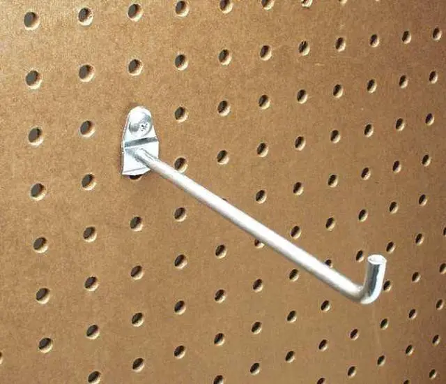 Alt view image 7 of 8 - Triton Steel Single Rod Pegboard Hook Bright Zinc  Steel  71619