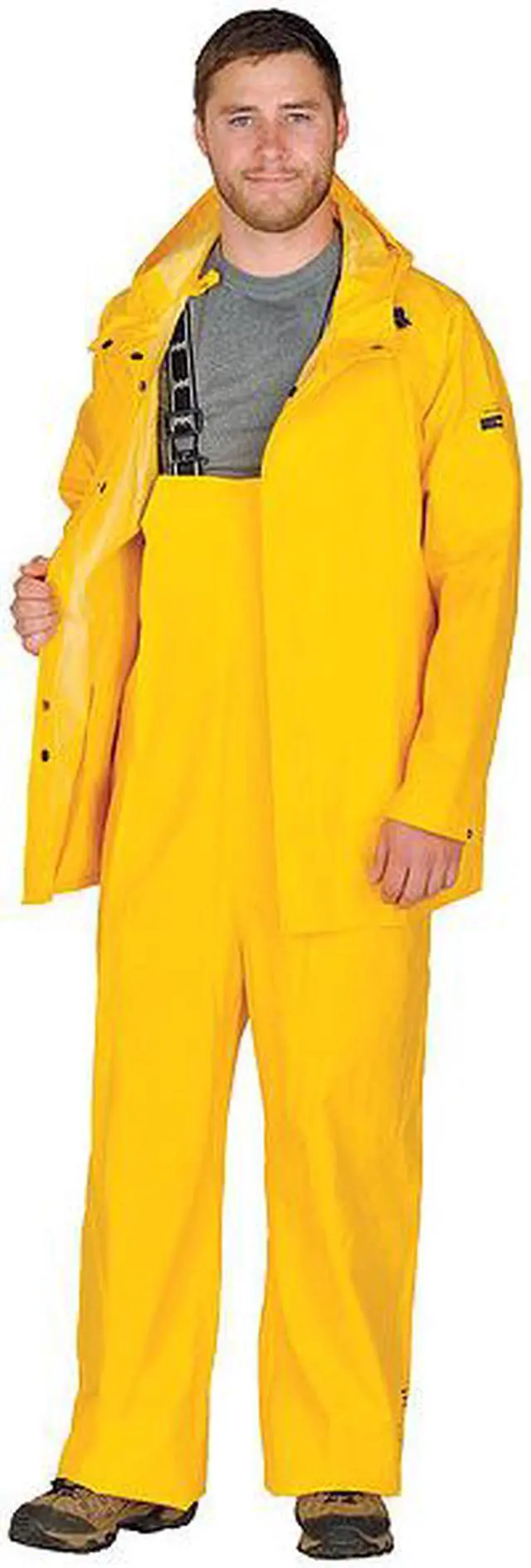 Alt view image 2 of 2 - HELLY HANSEN 70129_310-XL Rain Jacket,PVC/Polyester,Yellow,XL