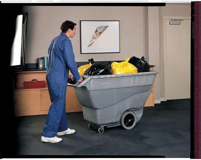Alt view image 3 of 6 - RUBBERMAID FG102800BLA Tilt Truck Lid,Black,Fits 20-1/4 cu. ft.