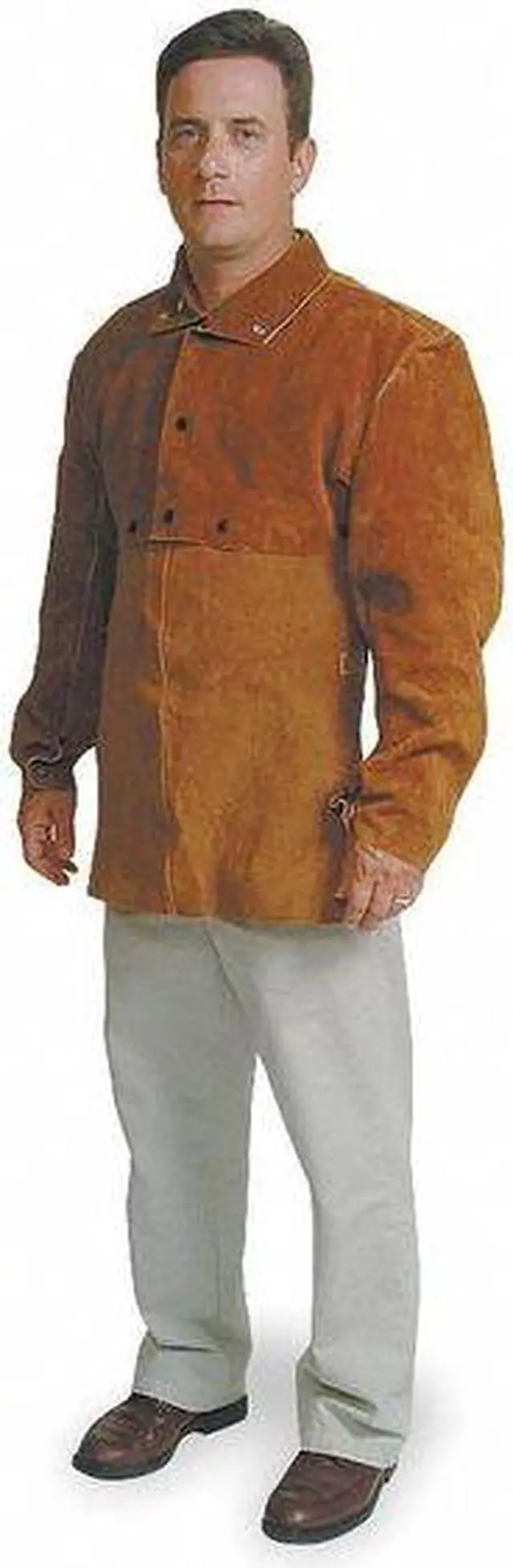 Alt view image 2 of 2 - CONDOR 5T177 Flame Resistant Cape Sleeve, Brown, Leather, XL