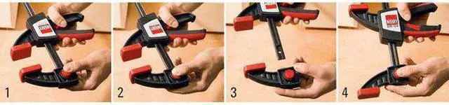 Alt view image 4 of 4 - BESSEY EZS30-8 12" Bar Clamp, Plastic Handle and 3 1/2 in Throat Depth