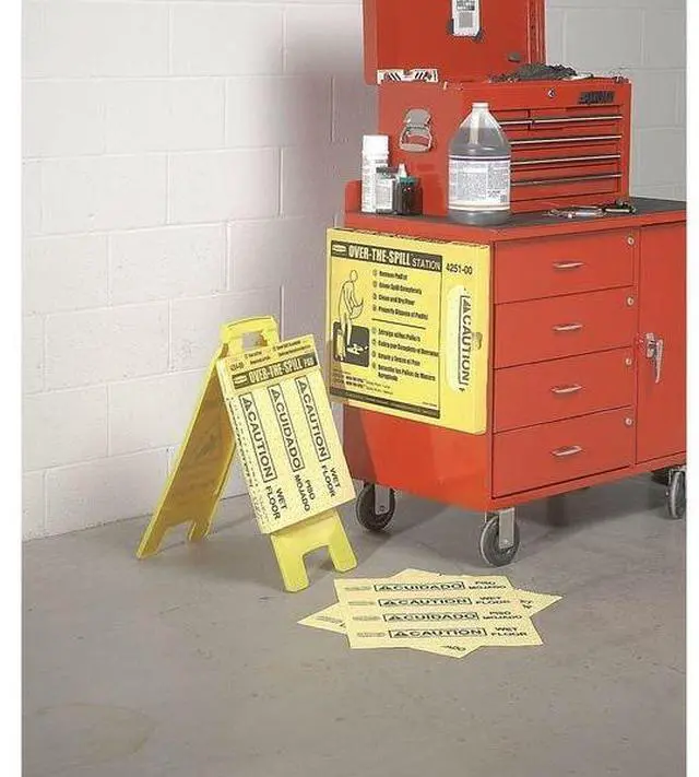 Alt view image 10 of 10 - Over-The-Spill Station Kit Yellow RUBBERMAID HOME Misc Signs, Numbers, Letters