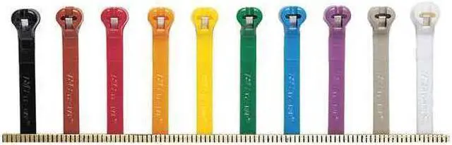 Alt view image 2 of 2 - TY-RAP TY525M-CLRS Cable Tie Kit, 7-1/2 in L, 1.89 in Max Bundle Dia., Assorted