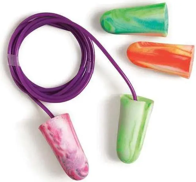 Alt view image 7 of 13 - SparkPlugs Single-Use Earplugs, Cordless, 33NRR, Random Color Patterns