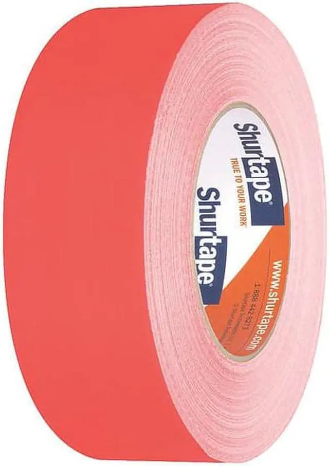 Alt view image 6 of 10 - Shurtape PC 619 Specialty Grade, Fluorescent Cloth Duct Tape, 48mm x 55m, Fluorescent Orange, 1 Roll 101639