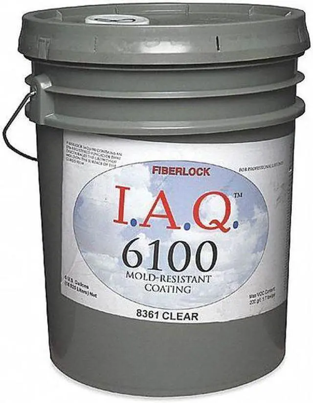 Alt view image 2 of 2 - FIBERLOCK TECHNOLOGIES 8361-5 Mold-Resistant Coating, 5 gal. Pail, Very Slight,