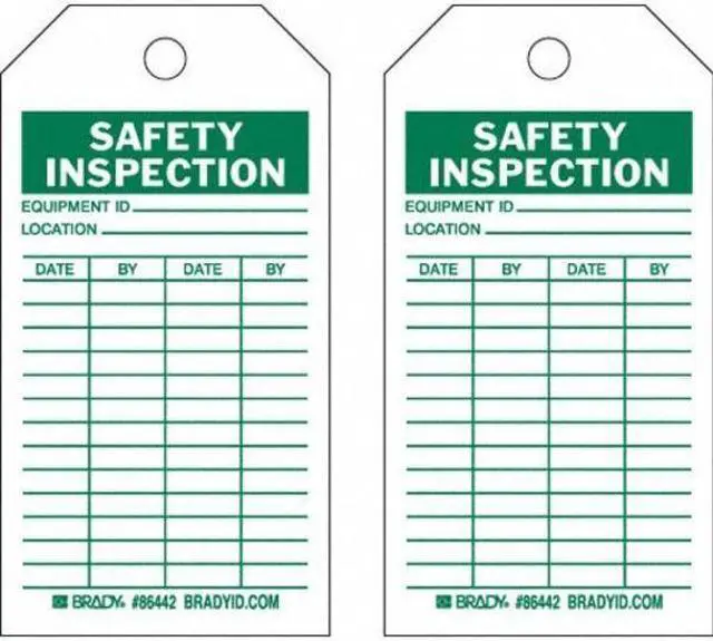 Alt view image 5 of 5 - ZORO SELECT 5KR79 Tag, Safety, Polyester, 3 in H x 5 3/4 in W, White,