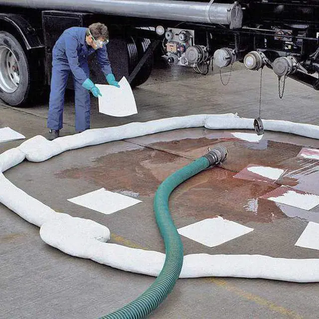Alt view image 3 of 4 - PIG BOM400 Absorbent Boom, Absorbs 24 gal. Oil-Based Liquids, PK 2 ,White