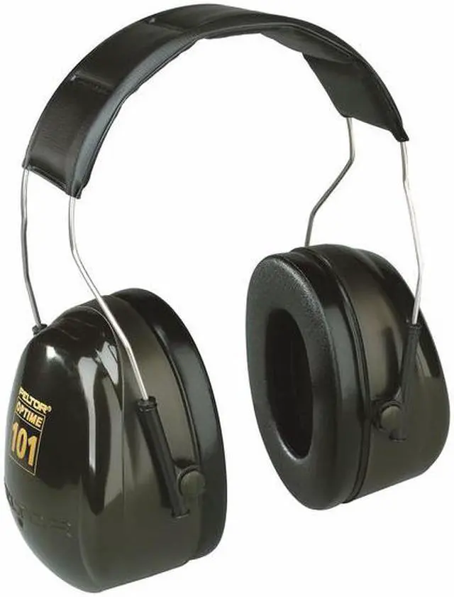 Alt view image 6 of 6 - Ear Muff, 27dB, Over-the-Head, Black/Green