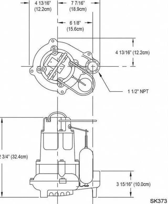 Alt view image 5 of 5 - ZOELLER M137 1/2 HP 1-1/2" F Submersible Sump Pump 115V Vertical