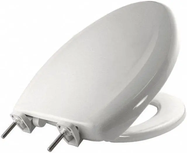 Alt view image 5 of 5 - BEMIS 7900TDGSL Toilet Seat With Cover, Plastic, Elongated, White