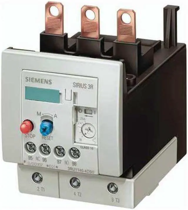 Alt view image 4 of 4 - SIEMENS 3RU21261GB0 Overload Relay,4.50 to 6.30A,3P,Class 10