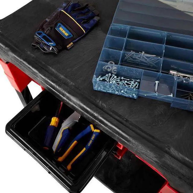 Alt view image 10 of 12 - RUBBERMAID FG618000BLA Trade Cart/Service Bench,38 In. L,Black