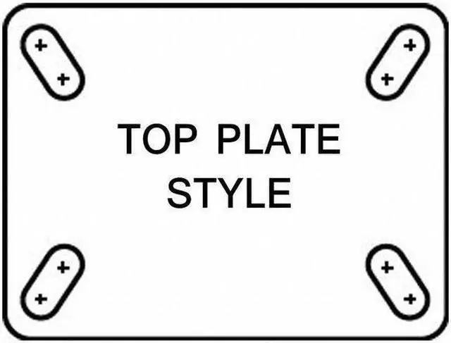 Alt view image 2 of 2 - ZORO SELECT 33J004 Rigid NSF-Listed Plate Caster,4 in. Dia.,300 lb.