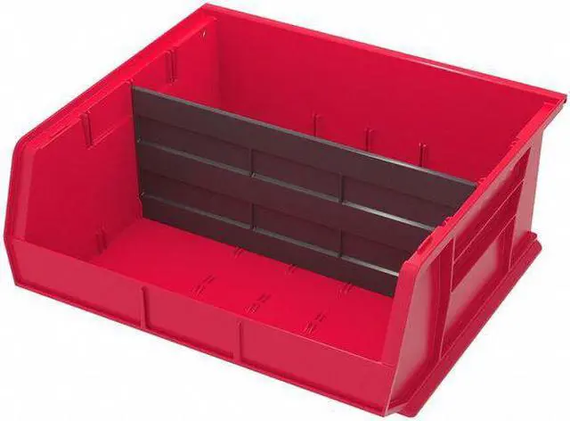 Alt view image 3 of 7 - AKRO-MILS 30250RED Hang & Stack Storage Bin, 16-1/2 in W x 14-3/4 in L x 7 in