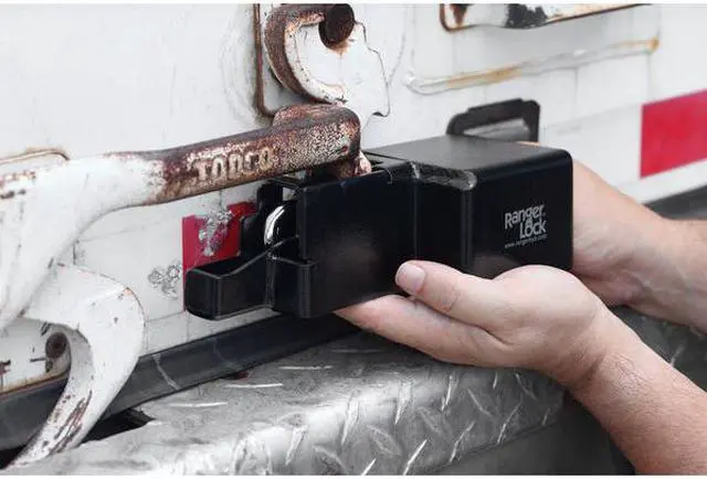 Alt view image 6 of 8 - RANGER LOCK RGRU-0L Padlock Guard,Hardened Steel,Blk,10"L