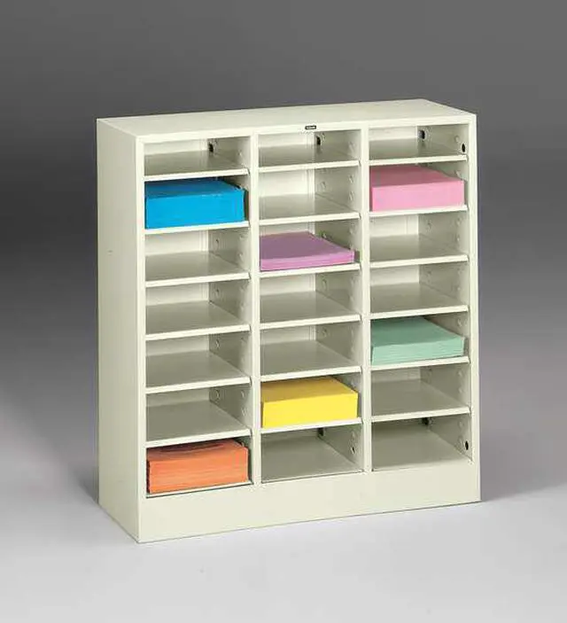 Alt view image 4 of 6 - TENNSCO 4075BK Literature Sorter 21 Compartments, 30-5/8"W x 11-1/2"D Black