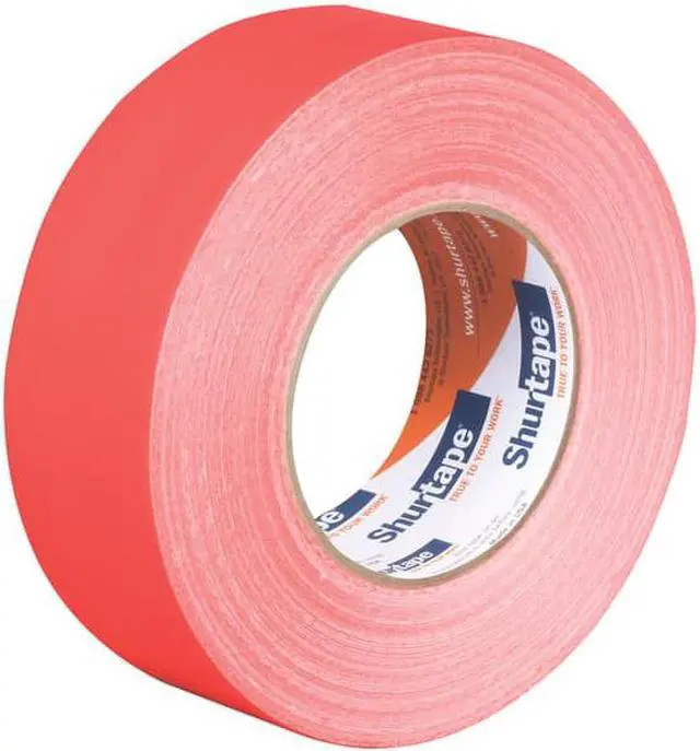 Alt view image 4 of 10 - Shurtape PC 619 Specialty Grade, Fluorescent Cloth Duct Tape, 48mm x 55m, Fluorescent Orange, 1 Roll 101639