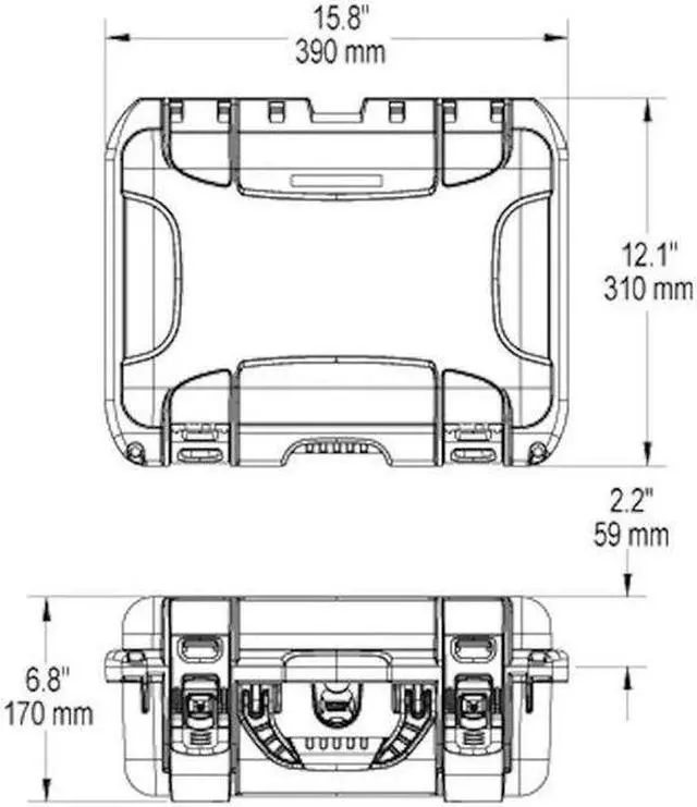 Alt view image 3 of 7 - Nanuk 915-2003 Hard Plastic Waterproof Case w/padded divider, Interior (L x W x H): 13.8 in x 9.3 in x 6.2 in (915-2003)
