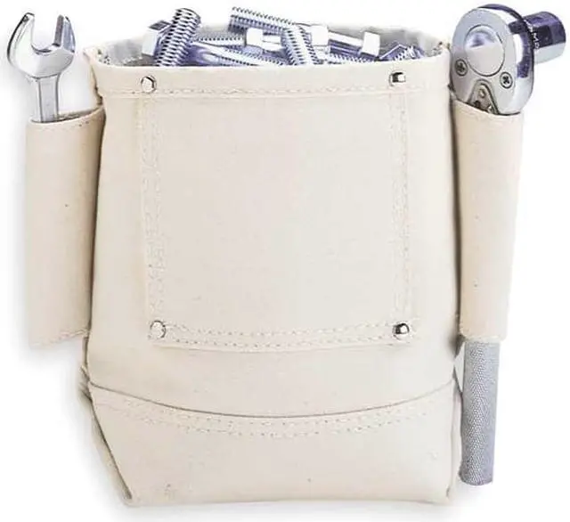 Alt view image 4 of 4 - CLC WORK GEAR 914 Tool Pouch, Tool Pouch, White, Canvas, 1 Pockets