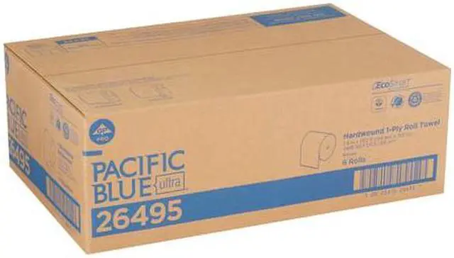 Alt view image 11 of 16 - Georgia-Pacific Pacific Blue Brown Ultra Towels - 7.87" x 1150 ft - Brown - Paper - Flexible, Chlorine-free, Biodegradable - 6 - 6 / Carton