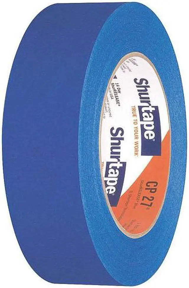 Alt view image 10 of 11 - SHURTAPE CP 27 Painter's Tape, 36 mm W x 55 m L, 5.3 mil Thick, Blue, Rubber