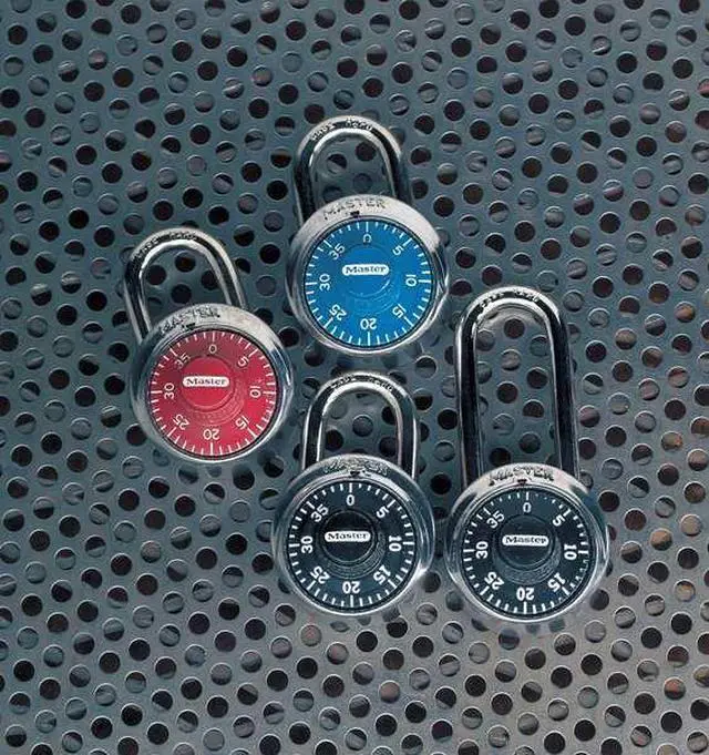 Alt view image 7 of 7 - Master Lock Combination Padlock Center-Dial Location, 3/4" Shackle Height  1504D