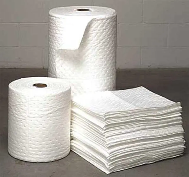Alt view image 5 of 8 - BRADY SXT30DP Sorbent Roll, 37 gal, 30 in x 150 ft, Oil, White, Polypropylene
