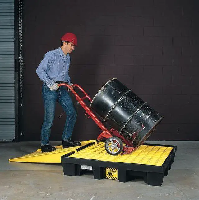 Alt view image 8 of 8 - EAGLE MFG 1689 Spill Pallet Ramp,Yellow,1500 lb.