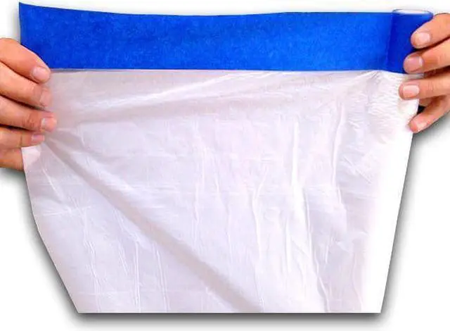 Alt view image 6 of 8 - AMERICOVER RWC10 Static Film,Painters Tape Edge,10x100 ft