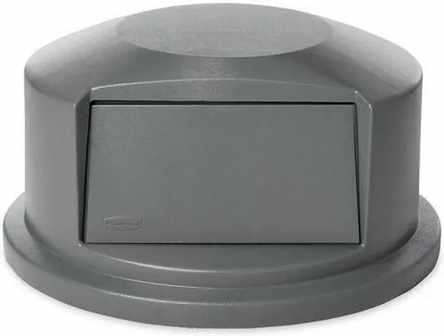Alt view image 3 of 6 - RUBBERMAID FG264788GRAY Brute Trash Can Top,Dome,Swing Closure,Gray