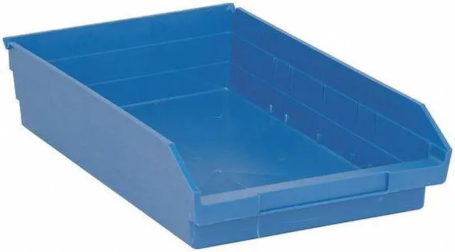Alt view image 4 of 6 - QUANTUM STORAGE SYSTEMS QSB110BL Blue Shelf Bin, 17-7/8"L x 11-1/8"W x 4"H