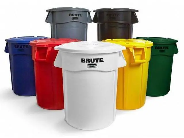 Alt view image 4 of 4 - RUBBERMAID COMMERCIAL FG261960BLA 20 gal Flat Trash Can Lid, 20 in W/Dia,
