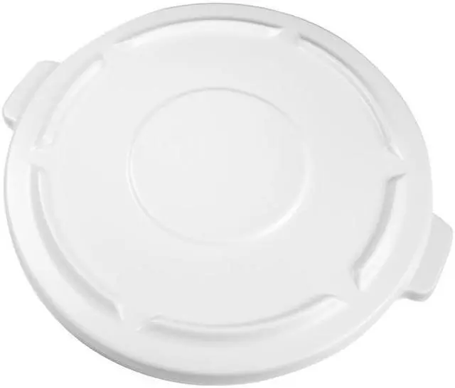 Alt view image 6 of 8 - RUBBERMAID FG264560WHT Brute Trash Can Top,Flat,Snap-On Closure,White