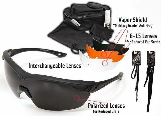 Alt view image 4 of 5 - EDGE EYEWEAR HO611 Overlord Vapor Shield, Safety Glasses, Anti-Fog &