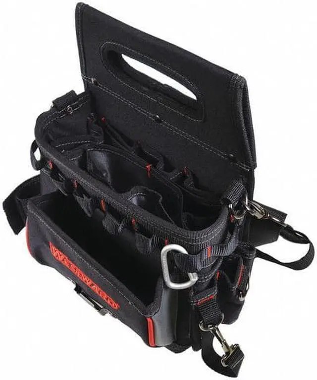 Alt view image 3 of 4 - WESTWARD 53JW35 Tool Bag,General Purpose,17 Pockets, Black, Polyester, 17