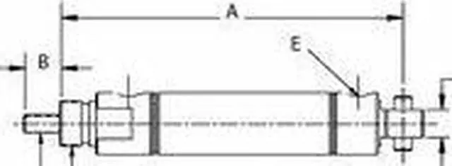 Alt view image 3 of 3 - Air Cyl, 3/4 In Bore, 6 In Stroke