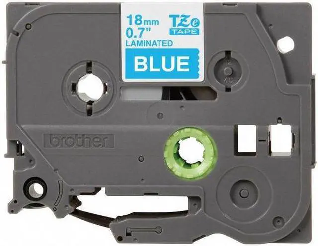 Alt view image 14 of 20 - Brother P-Touch TZE-545 TZ Standard Adhesive Laminated Labeling Tape, 3/4w, White on Blue